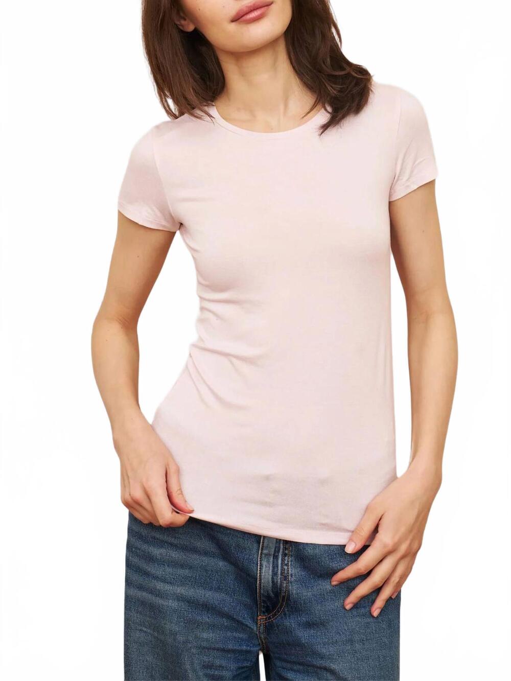 NEW MAJESTIC FILATURES soft touch t shirt in pink
